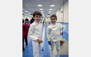 Antoine et Foucauld pour leur 1er tournoi de l'année à Ambérieu.