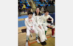 Arthur Chevalerias, Noémie Reocreux et Loucian Lancial durant le 1/4 de finale de la fête des jeunes - Bron 2025.