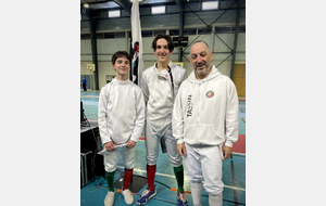 Antoine Marseille, Théolan Vildrac et Guillaume Gillet au Tournoi du Pays de Gex 2025.