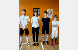 Louis Charmetant, Antoine Marseille et Clément Roux les stagiaire du 3 jours avec Noémie Reocreux.
