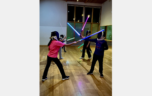 Atelier Sabre Laser pour le dernier cours de l'année pour le groupe Ados de l'AS Brindas