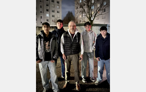 les M15 : Raphaël Chaverot, Arthur Chevalerias, Loucian Lancial et Ethan Broggini et Guillaume Gillet (Coach)- Toulon - 2026