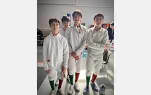 Antoine Marseille, Loucian Lancial, Théolan Vildrac et Ethan Broggini - Laon 2026 - 1/2 finale Equipe Epée M17