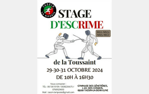 Stage de la Toussaint - Mardi