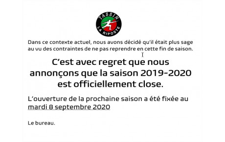 Fin de Saison 2019-2020