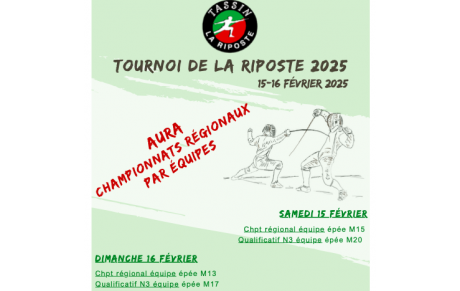 Tournoi de la Riposte : Chpts Aura Epée par Equipe