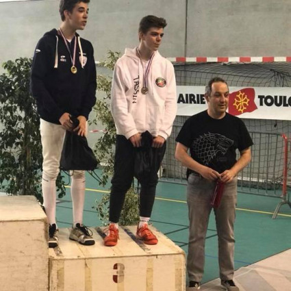 Paul Blanc 3eme aux chpts France N2 M17 avec Guillaume Gillet comme Coach - Toulouse 2018