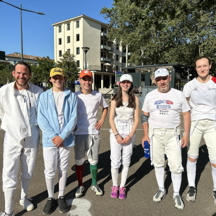 Julien-Cédric et Théolan Vildrac, Antoine Gillet, Noémie Reocreux, Guillaume Gillet et Gwendoline Laharotte