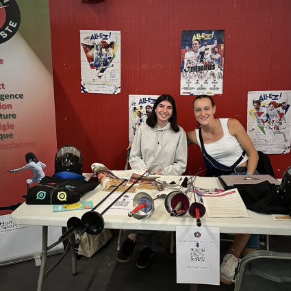Noémie Reocreux et Gwendoline Laharotte qui nous a fait le plaisir de passer avant sa rentrée à l'INSEP (Bravo a elle)