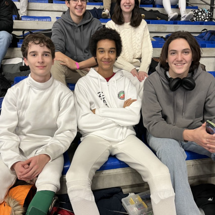 Maël Bernard, Noémie Reocreux, Antoine Marseille, Ryan Henstock et Théolan Vildrac au EN2 M17 de Montélimar 2024.