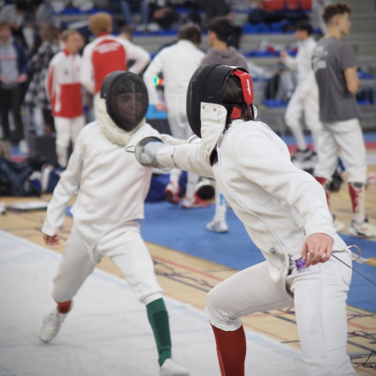 Antoine et Théolan a l'échauffement entre les poules et le tableau.