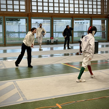 Noémie Réocraux en plein coaching de l'équipe M17