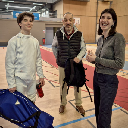 Antoine Marseille, Guillaume Gillet et Noémie Reocreux. (Tounoi des Mousquetaire - Corbas - 2025)