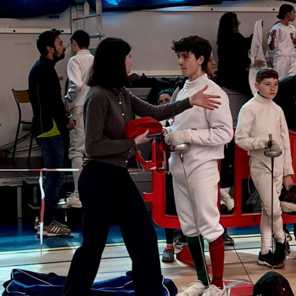 Noémie Reocreux en plein coaching avec Antoine Marseille - Corbas - 2025.