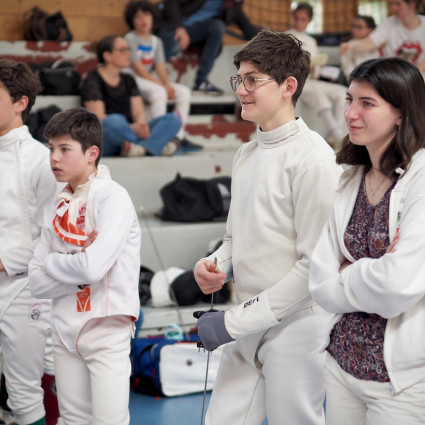 Timothée, Arthur, Lancial et Noémie Réocreux. Fête de l'épée EOL - 2025