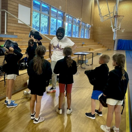 Ateliers Escrime durant le stage multisport de l'AS Brindas (Animé par Guillaume Gillet) - Juillet 2025.