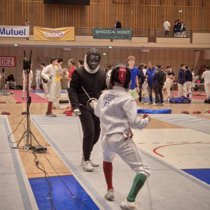 Antoine Marseille à la leçon d'échauffement - Rodez 2025