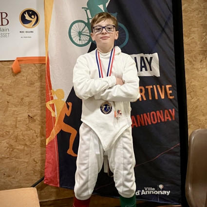 Clément Roux second à Annonay en M13 - 2025.