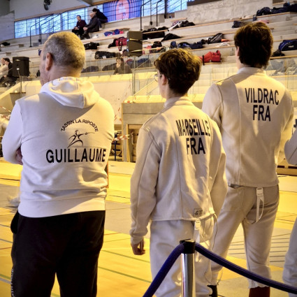 Guillaume Gillet (Coach), Antoine Marseille et Théolan Vildrac - Divonne 2026.